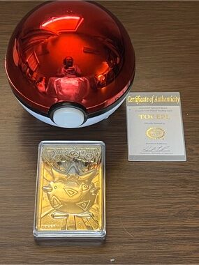 Vintage 1999 Pokémon Togepi 23k Gold Plated Card